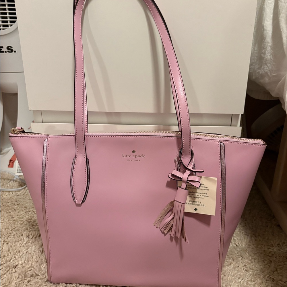 Kate Spade Light Pink Tassel Tote